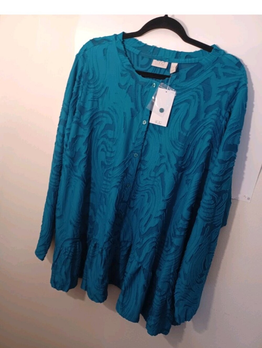 Logo By Lori Goldstein Button Front Tunic